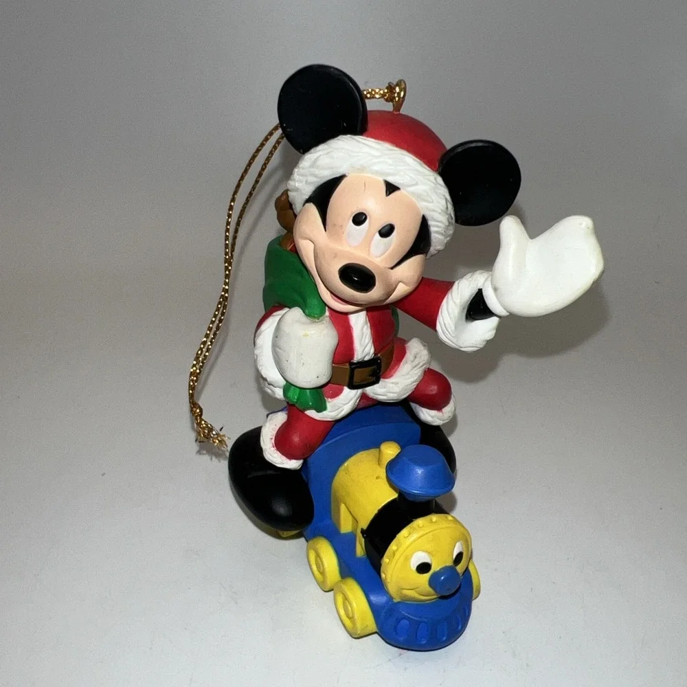 Disney Grolier Christmas Magic Mickey Mouse On Train Ornament